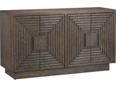 Currey & Company Morombe 56" Oak Wood Distressed Cocoa Sideboard CY30000136