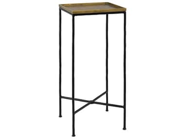 Currey & Company Boyles 12'' Square Black Drinks Table CY40000012