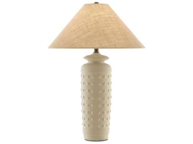 Currey & Company Sonoran Sand Brass Off White Buffet Lamp CY60000612