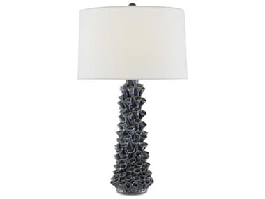Currey & Company Sunken Blue Drip Glaze Buffet Lamp CY60000683