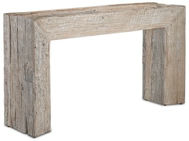 Currey & Company Kanor Whitewash 60'' Wide Rectangular Console Table CY30000170
