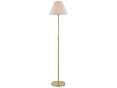 Currey & Company Dain 53" Tall Antique Brass Floor Lamp CY80000011