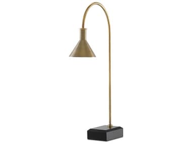 Currey & Company Thayer Vintage Brass Black Desk Lamp CY60000628