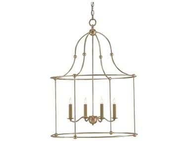 Currey and Company Fitzja Silver Granello Four-Light 25'' Wide Chandelier CY90000068