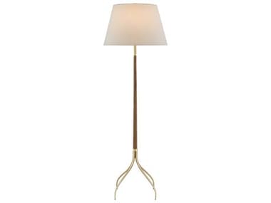 Currey & Company Circus Natural / Brushed Brass 1-light Floor Lamp CY80000087