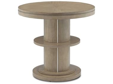 Currey & Company Light Wheat / Ivory 32'' Wide Round Foyer Table CY30000140