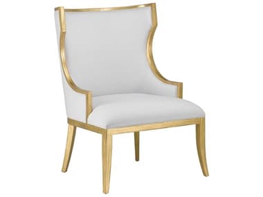 Currey & Company Garson 31" Gold Fabric Accent Chair CY70000841