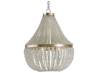Currey & Company Chanteuse Silver Granello Three-Light 25'' Wide Grand Chandelier CY9202
