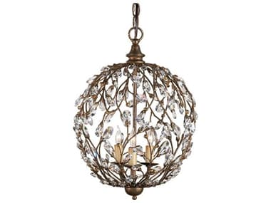 Currey & Company In A Hurry 3 - Light Globe Crystal Chandelier CY9652
