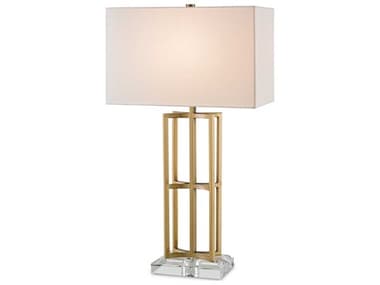 Currey & Company Crystal Lights Devonside Coffee Brass clear Table Lamp CY6801