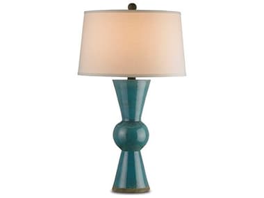 Currey & Company Upbeat Teal Blue Table Lamp CY6896
