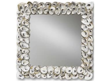 Currey &amp; Company Currey In A Hurry Oyster Shell 20'' x 20'' Wall Mirror CY1348