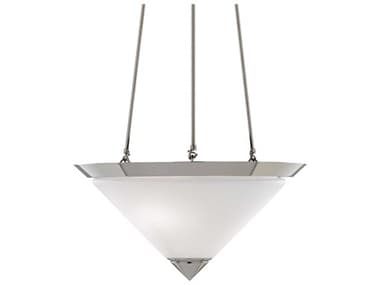 Currey & Company Latimer 20" 2-Light Polished Nickel Frosted White Pendant CY90000416