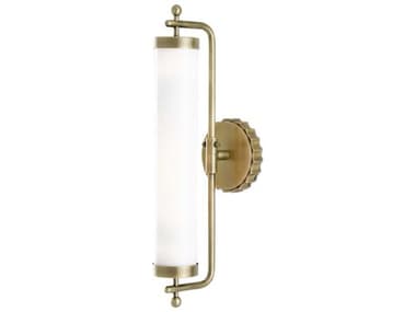 Currey & Company Latimer 20" Tall 1-Light Antique Brass Glass Wall Sconce CY50000141