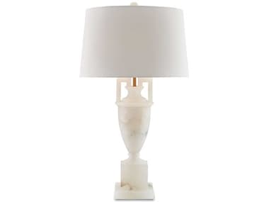 Currey & Company Lillian August Clifford Natural coffee Bronze White Table Lamp CY60000035
