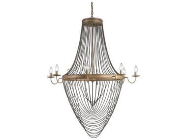 Currey & Company Lucien French Gold Eight-Light 46'' Wide Grand Chandelier CY9412
