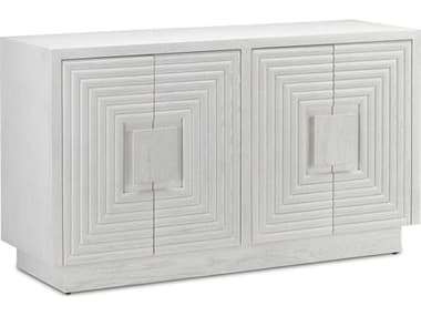 Currey & Company Morombe 56'' Oak Wood Cerused White Sideboard CY30000151