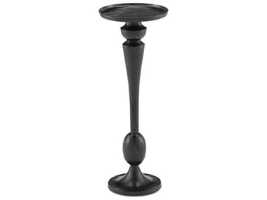 Currey & Company Talia 8" Round Metal Matte Bronze End Table CY40000072
