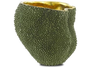 Currey & Company Green / Gold 6'' Wide Jackfruit Vase CY12000288