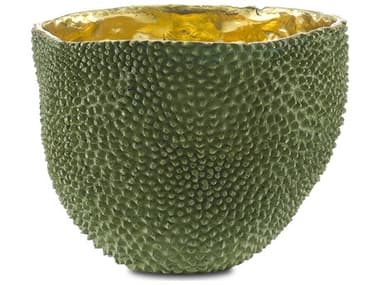 Currey &amp; Company Green / Gold 8'' Wide Jackfruit Vase CY12000289