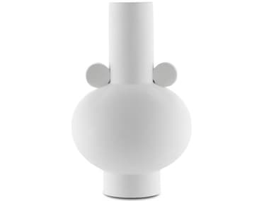 Currey & Company Happy-40 Textured White Round Vase CY12000392