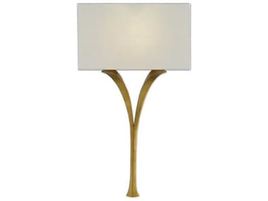 Currey & Company Choisy 30" Tall 1-Light Antique Gold Leaf LED Wall Sconce CY50000124