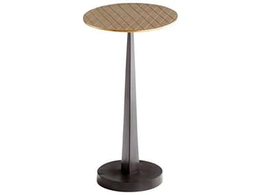 Cyan Design 11" Round Silver Black End Table C310731