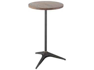 District Eight Smoked / Black 25'' Wide Round Bar Height Dining Table D8HGDA526