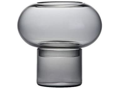 Driade Bolla By Lucidi Pevere Murano Smokey Grey Glass Candleholder DRH8832102