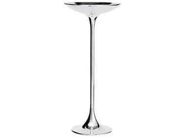 Driade Giuseppe Chigiotti Ping II Polished Aluminum 8.8'' Round Pedestal Table (Quickship) DRH8914845