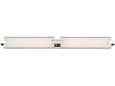 dweLED by WAC Lighting Bliss 36" Wide 1-Light Polished Nickel Glass LED Vanity Light DWLWS79636PN