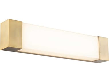 dweLED by WAC Lighting Darcy 24" Wide 1-Light Aged Brass Glass LED Vanity Light DWLWS38024AB