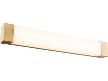 dweLED by WAC Lighting Darcy 36" Wide 1-Light Aged Brass Glass LED Vanity Light DWLWS38036AB