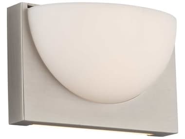 dweLED by WAC Lighting Mylie 6" Tall 1-Light Brushed Nickel Glass LED Wall Sconce DWLWS27010BN