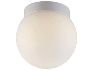 dweLED by WAC Lighting Niveous 6" 1-Light White Glass LED Globe Flush Mount DWLFMW52306WT