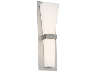 dweLED by WAC Lighting Prohibition 20" Tall 1-Light Satin Nickel Glass LED Wall Sconce DWLWS45620SN