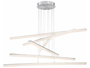 dweLED by WAC Lighting Stack 48" 1-Light Brushed Aluminum Silver LED Pendant DWLPD29806AL