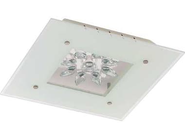Eglo Benalua 1-Light White Clear Trim Flush Mount EGL93573A