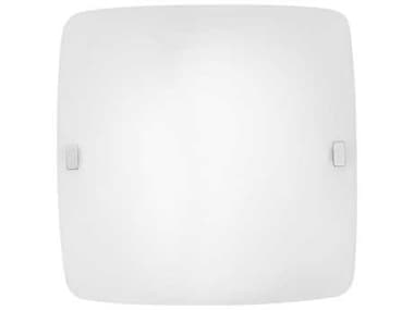 Eglo Borgo 1-Light Matte Nickel White Flush Mount EGL83242A