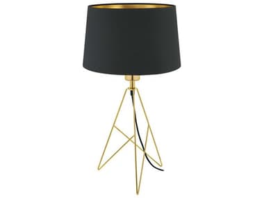 Eglo Camporale Gold Black Exterior Interior Fabric Table Lamp EGL39179A