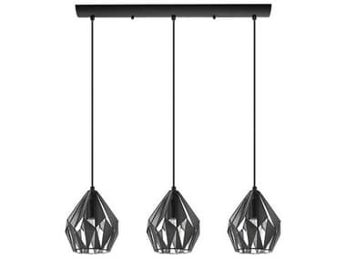 Eglo Carlton 3-Light Black Geometric Island Pendant EGL202037A