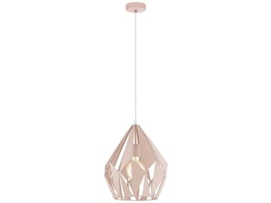 Eglo Carlton 1-Light Apricot Pink Geometric Mini Pendant EGL49024A