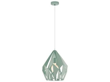 Eglo Carlton 1-Light Pastel Green Geometric Mini Pendant EGL49026A
