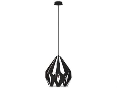 Eglo Carlton 1-Light Black Copper Geometric Mini Pendant EGL49254A
