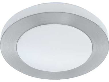 Eglo Carpi 1-Light Brushed Aluminum Silver Round Flush Mount EGL93287A