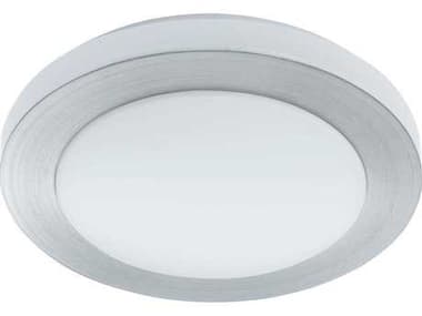 Eglo Carpi 1-Light Brushed Aluminum Silver Round Flush Mount EGL93288A