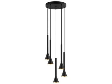Eglo Cortaderas 5-Light Matte Black Pendant EGL97606A