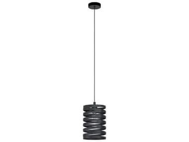 Eglo Cremella 1-Light Black Cylinder Mini Pendant EGL99346A