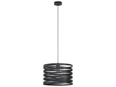 Eglo Cremella 1-Light Black Drum Pendant EGL99345A