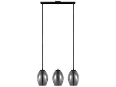 Eglo Estanys 3-Light Matte Black Bell Island Pendant EGL204238A